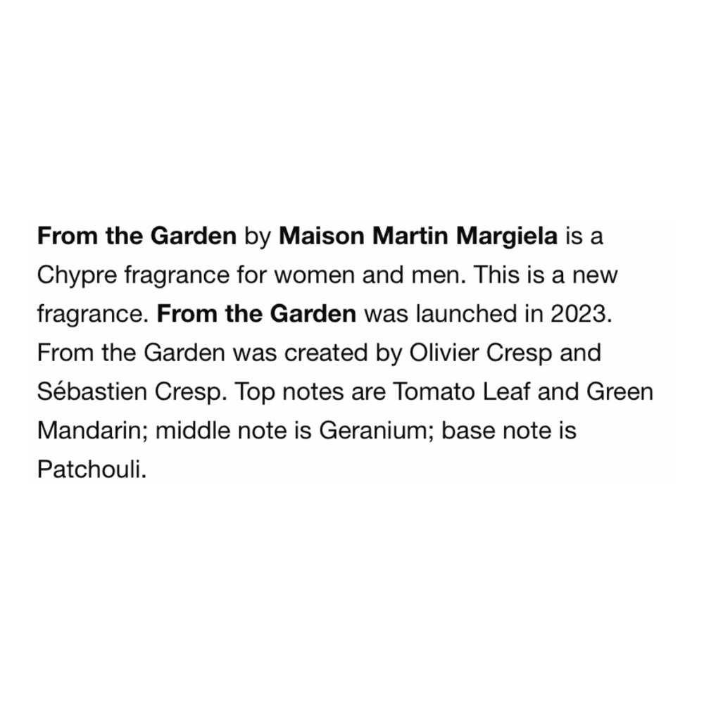 MAISON MARGIELA From the Garden EDT - .20 oz NIB - Picture 4 of 5